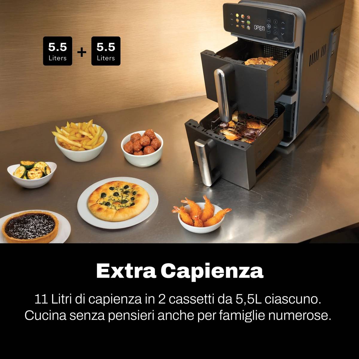 Capacità extra large e design intelligente