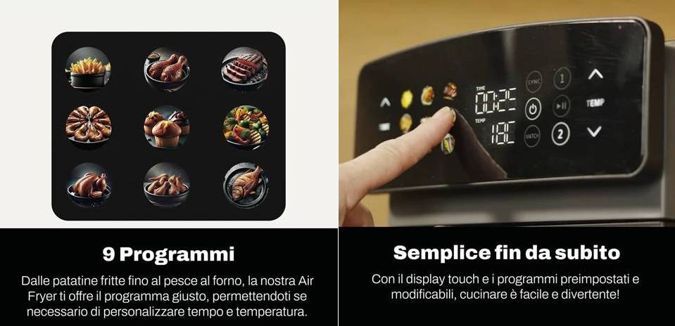 Friggitrice ad Aria - Vivo air Fryer Double Stack tecnologia intuitiva.jpg