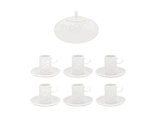 Ornament Kaffeetasse und Zuckerdose Set